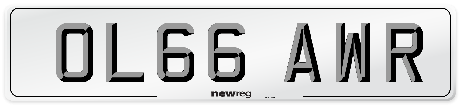 OL66 AWR Number Plate from New Reg
